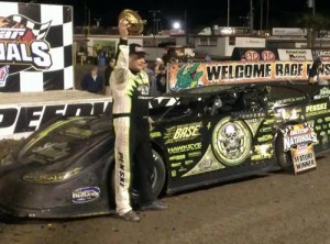 Scott Bloomquist, seen here from an earlier victory, scored the dirt Late Model victory in the DIRTcar Nationals Wednesday night. Photo courtesy DIRTcar Nationals Media