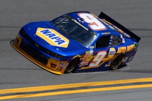 Chase Elliott has set the bar high so far in his rookie year of competition in the NASCAR Nationwide Series with two wins in the first seven events of the season.  Photo by Getty Images