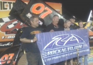 Johnny Bridges opened the USCS Sprint Car weekend on Friday with a win at Carolina Speedway.  Photo courtesy USCS Media