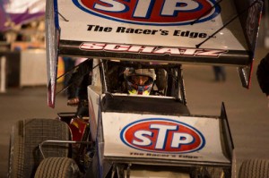 Donny Schatz, seen here from earlier action, scored the World of Outlaws STP Sprint Car Series victory Saturday night at Berlin Raceway.  Photo by Photo by Karl Buiter