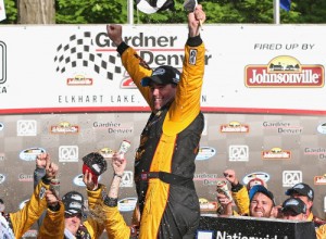 Brendan Gaughan scored his first career NASCAR Nationwide Series victory Saturday afternoon at Road America.  Photo by Jonathan Daniel/Getty Images