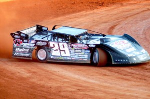 Darrell Lanigan, seen here from earlier action, scored the World of Outlaws Late Model Series victory at at Merritt Speedway.  Photo courtesy WoO Media