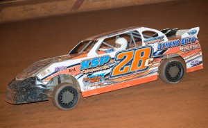 Brent Couch raced to his second Stock Four Cylinder feature of the season Saturday night at Hartwell Speedway.  Photo by Heather Rhoades