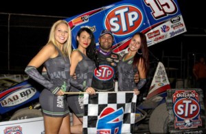 Donny scored the World of Outlaws STP Sprint Car Series victory Saturday night at Autodromme Drummond.  Photo by Luc Marin