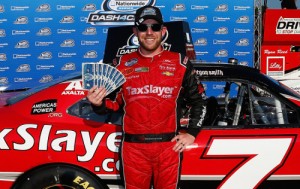 Regan Smith looks to take his second step towards a $1 million bonus at Saturday night's NASCAR Nationwide Series race at Chicagoland Speedway.  Photo by Chris Trotman/Getty Images