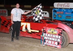 Richard Livernois, Jr. recorded his first career Limited Late Model victory at East Bay Raceway Park Saturday night.  Photo courtesy EBRP Media