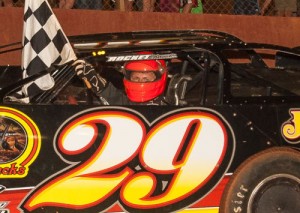 Shane Fulcher swept both Late Model features Saturday night at Senoia Raceway.  Photo by Francis Hauke/22fstops.com