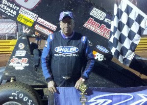 Terry Gray rolled to his second win of the 2014 United Sprint Car Series season Thursday night at Lavonia Speedway.  Photo by Chris Seelman