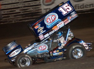 Donny Schatz held off Brian Brown to score his eighth career victory in sprint car racing’s richest week, the Knoxville Nationals.  Photo courtesy WoO Media