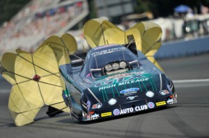 John Force ended Friday on top of the Funny Car qualifying charts at Pacific Raceways.  Photo courtesy NHRA Media