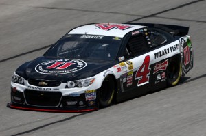 Kevin Harvick powered to the pole in qualifying for Sunday's NASCAR Sprint Cup Series race at Atlanta Motor Speedway.  Photo by Todd Warshaw/NASCAR via Getty Images