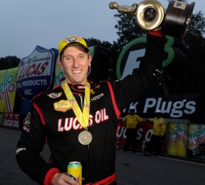 Morgan Lucas came away with the Top Fuel victory at Brainerd International Raceway.  Photo courtesy NHRA Media