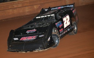 Nick Deitz powered to the SECA Late Model victory Saturday night at Hartwell Speedway.  Photo by Heather Rhoades