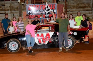 Ricky Mauldin came home with top honors in the Stock V8 feature Saturday night at Hartwell Speedway.  Photo by Heather Rhoades