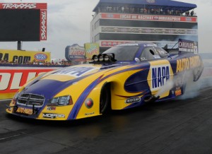 Ron Capps scored the delayed Brainerd Funny Car victory Saturday at Lucas Oil Raceway Park.  Photo courtesy NHRA Media