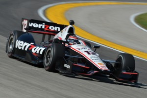 Will Power exits turn 4 during practice for the Sunday's Verizon IndyCar Series race at the Milwaukee Mile.  Photo by Chris Owens