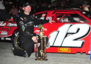 Augie Grill scored his first Southern Super Series victory of the season Friday night at 5 Flags Speedway.  Photo by Fastrax Photos/Tom Wilsey/Loxley, AL