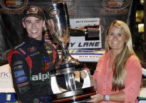 Ben Rhoades wrapped up the 2014 NASCAR K&N Pro Series East title with a fourth place finish at Greenville Pickens Speedway Saturday night.  Photo by Getty Images for NASCAR