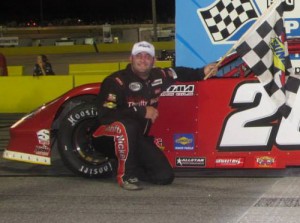 Bubba Pollard dominated the latter half of Saturday night's PPG Paints Top Gun Sealants 100 Pro Late Model feature to score the victory at Gresham Motorsports Park.  Photo courtesy GMP Media