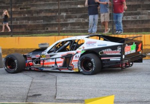 Burt Myers, seen here from an earlier event, score his third win of the NASCAR Whelen Southern Modified Tour season Saturday night at Southern National Motorsports Park.  Photo by Christy Kelley