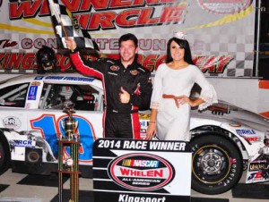 For the second consecutive event, Chad Finchum swept both NASCAR Whelen All American Series Late Model Stock races at Kingsport Speedway Friday night.  Photo by RPM Photos