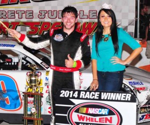 Chad Finchum scored his fifth straight Late Model Stock victory Friday night at Kingsport Speedway.  Photo by RPM Photos