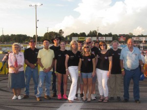 The 2014 Georgia Racing Hall of Fame class was announced Saturday night at Gresham Motorsports Park.  Charlie Burkhalter (represented by his wife Shirley and son Charles), Leon Archer, Julius Hughes (represented by his wife Elaine and other family members), Roscoe Smith, and Jack Pennington (not pictured) will be enshrined in December.  Photo courtesy GMP Media