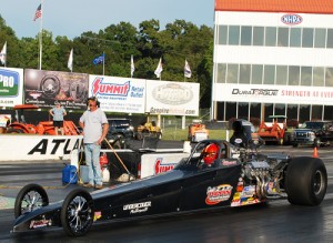 Jeremy Hancock scored the Super Pro victory and wrapped up the class championship Saturday at Atlanta Dragway.  Photo by Tim Glover