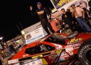Kyle Ebersole scored the NASCAR Whelen Southern Modified Tour win Saturday night at South Boston Speedway.  Photo by Brenda Meserve/Speed51.com