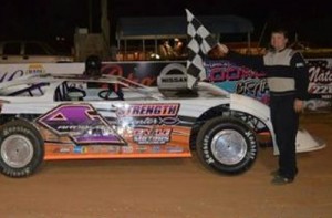 Michael Arnold ended the 2014 NeSmith Chevrolet Weekly Racing Series season on a winning note by driving to his tenth win of the season on Saturday night at Hattiesburg Speedway.  Photo by E. Holley
