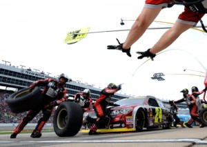 Members of three Hendrick Motorsports crews have been penalized for their roles in Sunday's post race brawl on pit road at Texas Motor Speedway.  Photo by Jared C. Tilton/NASCAR via Getty Images