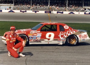 Bill Elliott's No. 9 won 11 superspeedway races in 1985, earning the Winston Million in its first year. Elliott will be inducted into the NASCAR Hall of Fame Friday night.  Photo by ISC Archives via Getty Images