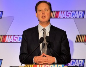 NASCAR Chairman and CEO Brian France spoke to the media at Monday's opening of the NASCAR Media Tour.  Photo by Pete McCole