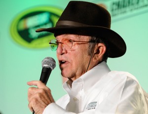 Jack Roush, co-owner of Roush-Fenway Racing, speaks with the media Wednesday the NASCAR Sprint Cup Media Tour in Charlotte.  Photo by Jared C. Tilton/NASCAR via Getty Images