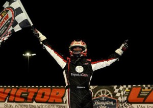 Christopher Bell scored his first NASCAR Super Late Model victory Saturday night at New Smyrna Speedway.  Photo by Getty Images for NASCAR