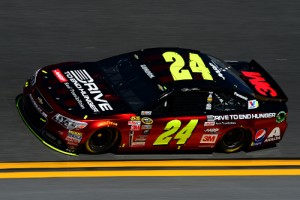 Jeff Gordon will lead the field to green in today's 57th annual Daytona 500.  The race will mark his final outing in the "Great American Race."  Photo by Robert Laberge/NASCAR via Getty Images