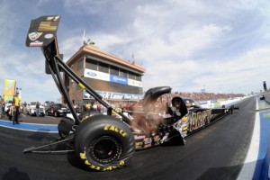 Tony Schumacher powered to the top of Saturday's Top Fuel speed charts in Phoenix.  Photo courtesy NHRA Media