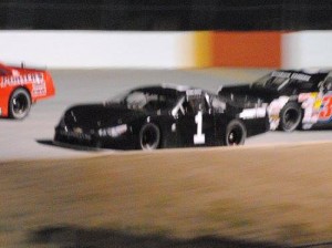 Blair Addis inherited the victory in the second Late Model Stock feature Saturday night.  Photo by Christy Kelley