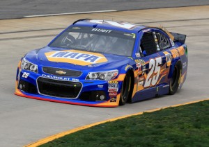 Chase Elliott turned in the 27th fastest time in qualifying for Sunday's NASCAR Sprint Cup Series race at Martinsville Speedway.  It will be the first premier series start for the 19-year-old.  Photo by Daniel Shirey/Getty Images