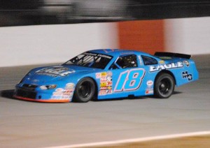 David Roberts, seen here from earlier action, was moved to the victory in Friday's Late Model Stock feature at Greenville Pickens Speedway.  Photo by Christy Kelley