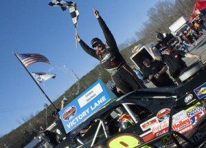 Eric Goodale scored the victory in Sunday's Whelen Southern Modified Tour opener at Caraway Speedway. It marked Goodale's first Southern Tour win. Photo by Brenda Meserve/NASCAR