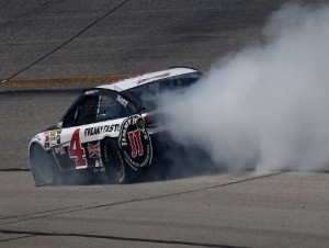 Kevin Harvick's engine came apart in final practice for Sunday's NASCAR Sprint Cup Series race at Atlanta Motor Speedway, meaning he will have to start at the rear of the field.  Photo by Rainier Ehrhardt/NASCAR via Getty Images