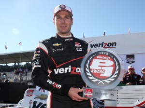 Will Power won the pole for Sunday's Firestone Grand Prix of St. Petersburg, the season opening race for the Verizon IndyCar Series.  Photo by Chris Jones