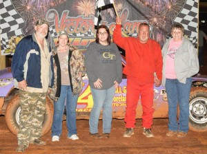 Winford Minix won a race of attrition on Saturday night, as he scored the rain shortened Bomber feature victory at Senoia Raceway.  Photo by Francis Hauke/22fstops.com
