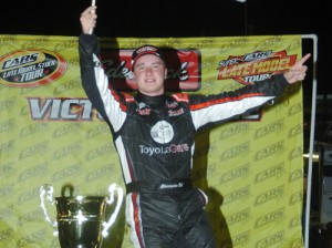 Christopher Bell scored the victory in the Super Late Model portion of Saturday night's Orange Blossom 300 CARS Racing Tour event at Orange County Speedway.  Photo by Drew Hierwarter / MotorsportsPhoto.com