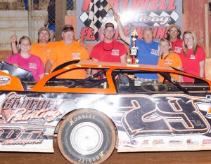 Mitchell Godfrey topped the Hobby Stock field for the victory Saturday night at Hartwell Speedway.  Photo by Heather Rhoades