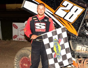 A.J. Maddox topped the East Bay Sprints field to score the feature victory Saturday night at East Bay Raceway Park.  Photo courtesy EBRP Media