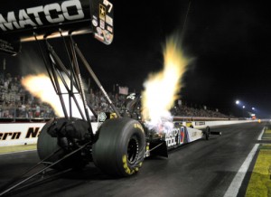 Antron Brown paced Friday's Top Fuel qualifying for the NHRA Southern Nationals at the Atlanta Dragway.  Photo courtesy NHRA Media