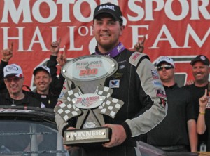 Blake Jones made his first career trip to ARCA victory lane Friday afternoon at Talladega Superspeedway.  Photo courtesy ARCA Media
