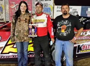 Chris Kratzer was the NeSmith Chevrolet Weekly Racing Series Late Model winner on Friday night at Salina Speedway.  Photo courtesy Salina Speedway Media